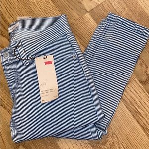 Levi 524 Stripe SKinny Jeans